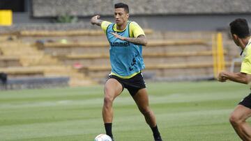 Maikel Mesa, en un entrenamiento de Las Palmas