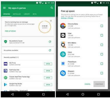 ¿Sin almacenamiento en Android? Google Play Store te ayuda
