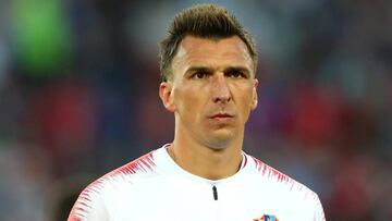 Mario Mandzukic durante un partido con Croacia.