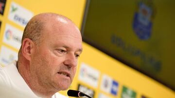 GRAFCAN3142. LAS PALMAS DE GRAN CANARIA (ESPAÑA), 03/05/2019.- El entrenador de la Unión Deportiva Las Palmas, Pepe Mel, analizó este viernes en rueda de prensa el partido que su equipo disputa este sábado en el estadio Heliodo