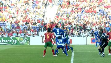 El primer gol de Cristiano con Portugal cumple 13 años