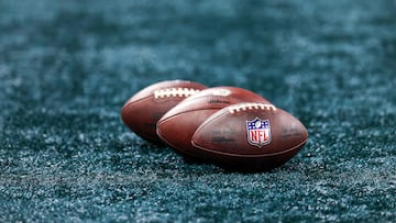 NEW ORLEANS, LOUISIANA - FEBRUARY 09: A detail view of footballs on the field before Super Bowl LIX between the Kansas City Chiefs and the Philadelphia Eagles at Caesars Superdome on February 09, 2025 in New Orleans, Louisiana. Gregory Shamus/Getty Images/AFP (Photo by Gregory Shamus / GETTY IMAGES NORTH AMERICA / Getty Images via AFP)