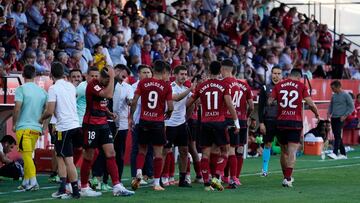 Jugadores y cuerpo técnico celebran el tanto conseguido ante el Leganés.