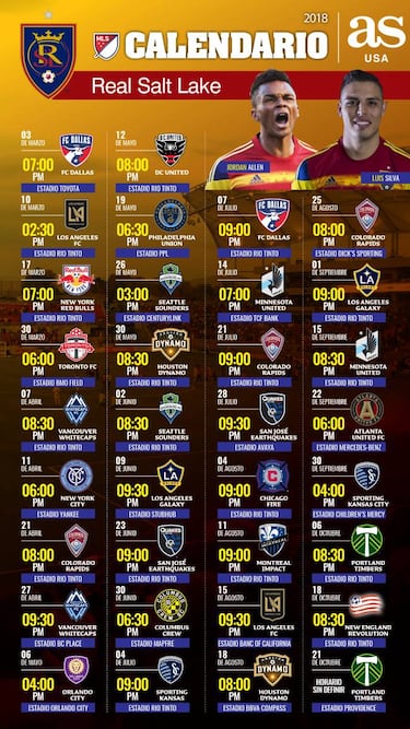 Real Salt Lake schedule MLS 2018
