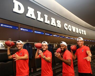 Koke, Lemar, Morata y Marcos Llorente disfrutaron a lo grande visitando las instalaciones de los Dallas Cowboys.