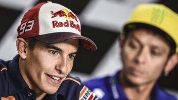 Marc Márquez durante la rueda de prensa en el circuito de Brno.