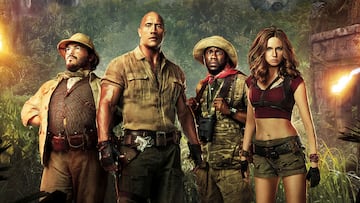 jumanji jack black dwayne johnson kevin hart karen gillan