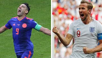 Falcao y Harry Kane son los goleadores de Colombia e Inglaterra que se enfrentar&aacute;n en Mosc&uacute; en octavos de final 