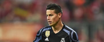 James in action against Bayern Munich