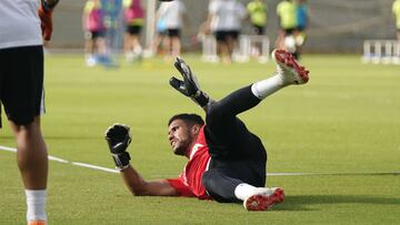 Munir, esta pretemporada durante un entrenamiento.