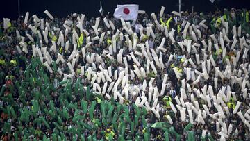 Hinchada de Nacional: solidaria y noble con Chapecoense