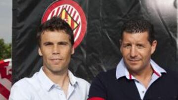 Rubi y Boadas, entrenador y presidente del Girona.