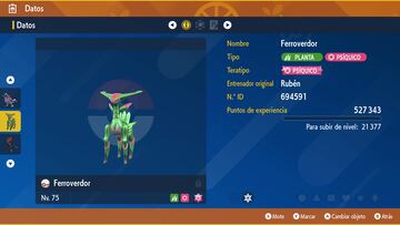 pokemon escarlata purpura ferroverdor virizion teraincursion como capturarlo