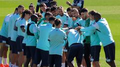 Imagen de un entrenamiento del Betis reciente.