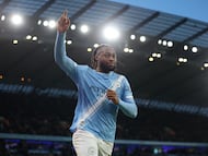 Soccer Football - FA Cup - Third Round - Manchester City v Exeter City - Etihad Stadium, Manchester, Britain - January 10, 2026
Manchester City's Antoine Semenyo celebrates scoring their sixth goal Action Images via Reuters/Andrew Boyers