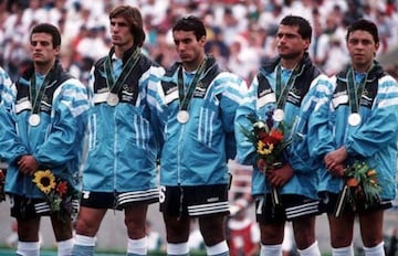 Pineda, Pablo Paz, Gustavo López, Delgado y Gallardo, en los Juegos Olímpicos de Atlanta 1996.