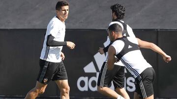 Joan Cancelo, en la sesión del jueves.