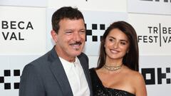 NEW YORK, NEW YORK - JUNE 14: Antonio Banderas and Penélope Cruz attend "Official Competition" premiere during the 2022 Tribeca Festival at BMCC Tribeca PAC on June 14, 2022 in New York City. (Photo by Dia Dipasupil/Getty Images for Tribeca Festival )