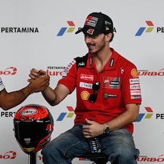 Pifia de Ducati con Bagnaia en la pole de Marini con Martín sexto