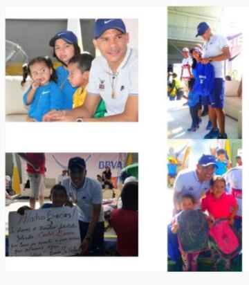 Bacca estuvo en Puerto Colombia y repartió regalos a los niños de su municipio. 
