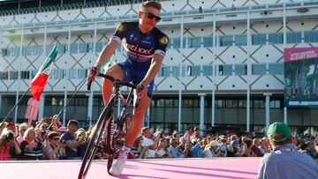 Marcel Kittel (Team Etixx Quickstep) en la presentaci&oacute;n de su equipo en el Giro de Italia. 