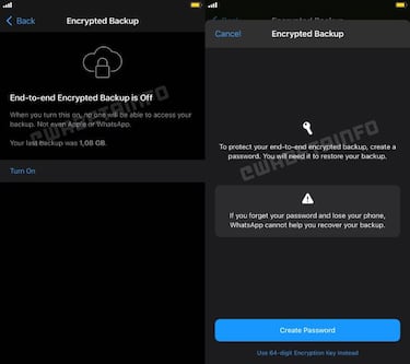 WhatsApp ya permite las copias de seguridad encriptadas en las pruebas de iOS