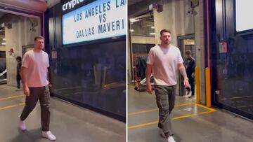 Luka Doncic arrives to face the Mavericks and the situation goes viral