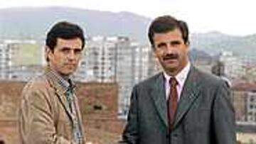 BUEN ROLLO EN LOS BANQUILLOS. Los técnicos de Oviedo y Sporting, Marigil y Acebal, respectivamente, ya han dejado claro en muchas ocasiones el respeto mutuo y la amistad que les une desde hace años.