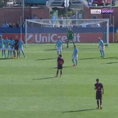 El golazo de tiro libre del '10' juvenil del Barcelona