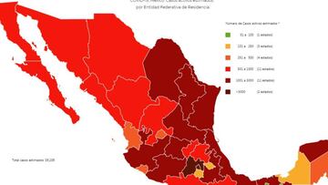 Mapa y casos de coronavirus en México por estados hoy 9 de septiembre