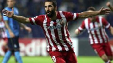 Turan celebra su gol ante el Oporto.