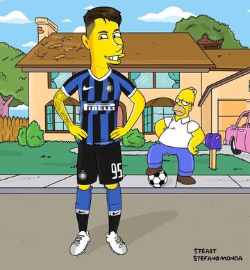 Así se ven los cracks del fútbol en los Simpsons
