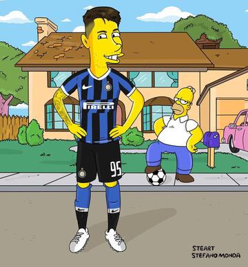 Así se ven las estrellas del fútbol en Los Simpson