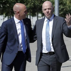 Infantino se alía con Rubiales ante el ‘plan Miami’ de Tebas