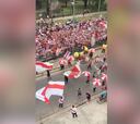 La fiesta de River en la previa: banderazo en el Monumental