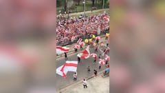 La fiesta de River en la previa: banderazo en el Monumental