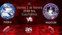 Puebla (3-2) Mazatlán: Goles, resumen y resultado