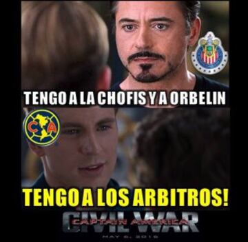 Chivas goleó al América en la cancha y en los memes