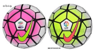 Así serán los balones de la Liga BBVA y la Serie A 2015/16