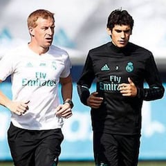 Benzema y Vallejo ya trabajan sobre el césped de Valdebebas