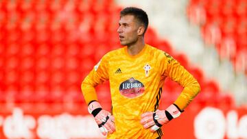 Rub&eacute;n Blanco, durante el partido del Celta contra el Mallorca en el estadio del conjunto balear. 