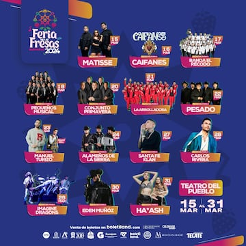 Cartelera Feria de las Fresas 2024