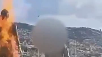 Queman la estatua de Cristiano Ronaldo en Funchal