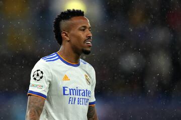 Eder Militao, en el partido de Champions League antes de caer lesionado