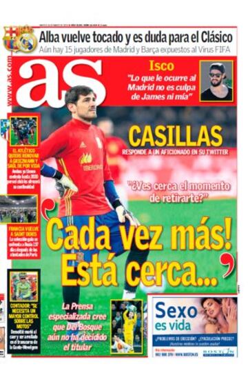 Las portadas de AS de marzo