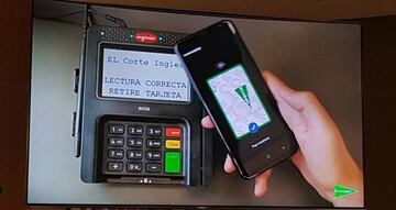 Samsung Pay en acción con una tarjeta El Corte Inglés