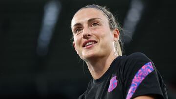 TURIN, ITALY - MAY 20: Alexia Putellas of FC Barcelona looks on at Juventus Stadium on May 20, 2022 in Turin, Italy. FC Barcelona will face Olympique Lyonnais in the UEFA Women's Champions League final on May 21, 2022. (Photo by Maja Hitij/Getty Imag
