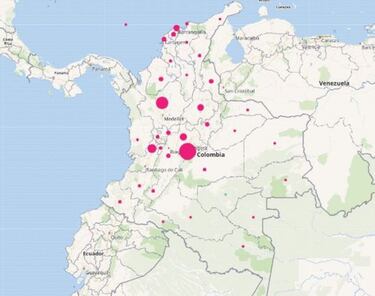 Mapa de casos y muertes por coronavirus por departamentos en Colombia: hoy, 9 de octubre