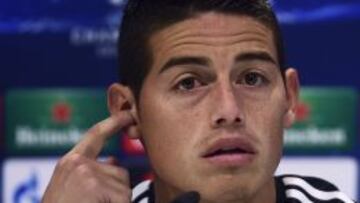James Rodríguez compareció en la previa del partido de Champions ante el Basilea.