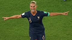 Amandine Henry, jugadora de Francia, celebra un gol durante el Mundial.